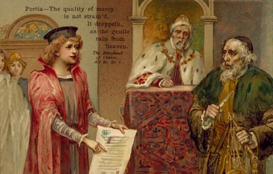 Szene aus Der Kaufmann von Venedig von William Shakespeare