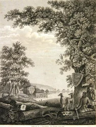 Schiffbauer im New Forest, graviert von C. Sheringham für Percival Lewis