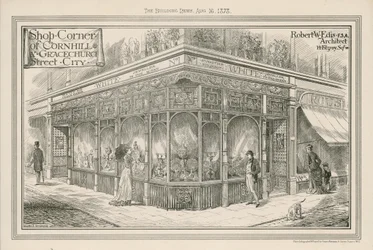 Geschäftsecke von Cornhill und Gracechurch Street, City, London