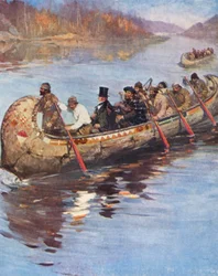 Sir George Simpson auf seiner Inspektionsreise von der Hudson Bay zur Pazifikküste