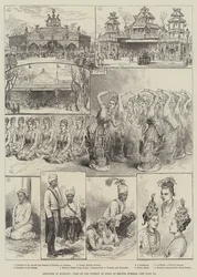 Skizzen in Rangoon, Besuch des Vizekönigs von Indien in Britisch-Burma (Stich)