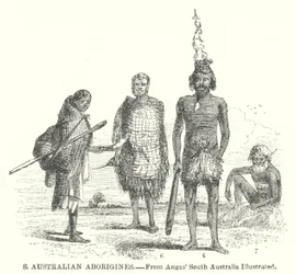 Aborigines aus Südaustralien (Gravur)