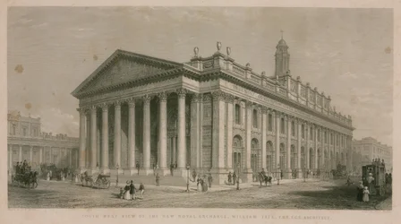 Südwestansicht der neuen Royal Exchange, London