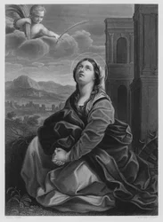 St. Katharina, aus dem Bild in der königlichen Sammlung (Gravur)