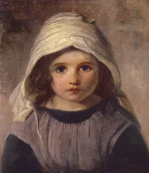 Studie eines Mädchens mit Haube, 1890