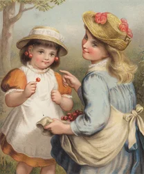 Sommerohrringe (Chromolithografie)
