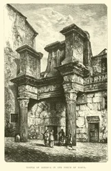 Tempel der Minerva im Forum von Nerva