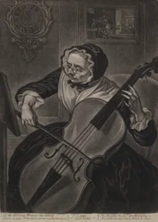 Der alte Tändler, ca. 1750 (Mezzotinto)