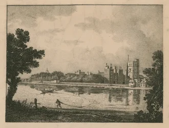 Der erzbischöfliche Palast von Lambeth nach einem Bild von Marlow