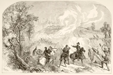 Die Schlacht von Gettysburg (Lithographie)