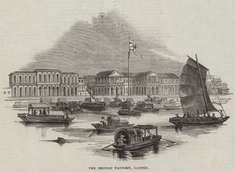 Die britische Fabrik, Kanton (Stich)