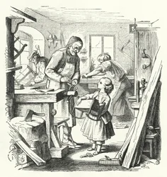 Die zerbrochene Wiege (Gravur)