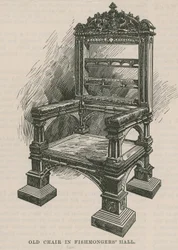 Die Stadtgilden: Die Fishmongers Company: Alter Stuhl in der Fishmongers Hall