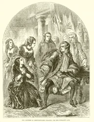 Die Gräfin von Derwentwater bittet um das Leben ihres Mannes