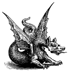 Der Drache der Fabel (Gravur)