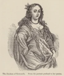 Die Herzogin von Newcastle, vom Porträt vor ihren Gedichten