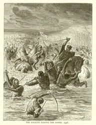 Die Engländer überqueren die Somme, 1346