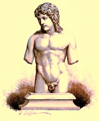 Der Eros des Vatikan, Statue im Vatikan, Illustration aus Geschichte Roms von Victor Duruy, veröffentlicht 1884
