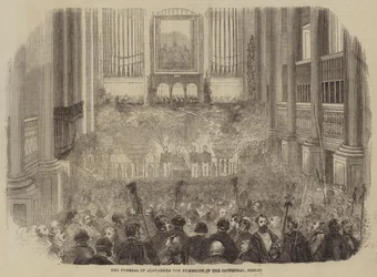Das Begräbnis von Alexander von Humboldt im Dom, Berlin