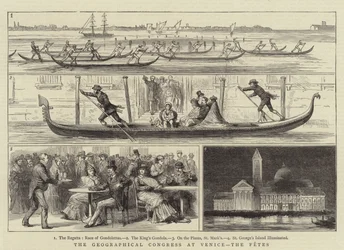 Der Geographische Kongress in Venedig, die Feste