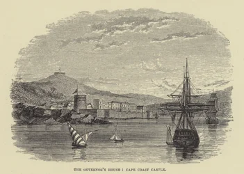Das Gouverneurshaus, Cape Coast Castle (Gravur)