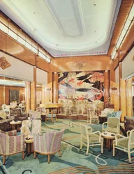 Der Große Saal an Bord der RMS Mauretania