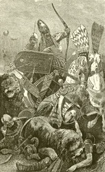 Der große Sesostris (Ramses II.) in der Schlacht von Kadesch