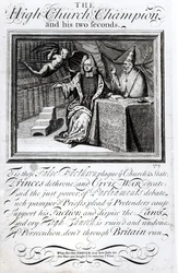 Der Hochkirchen-Champion und seine zwei Sekundanten, 1709