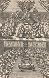 Das House of Lords und das House of Commons unter König Karl I., ca. 1640