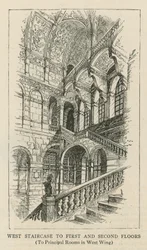 Das Imperial Institute: Westtreppe zum ersten und zweiten Stock