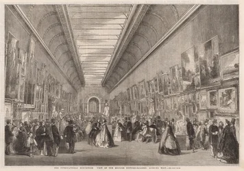 Die Internationale Ausstellung; Ansicht der Englischen Gemäldegalerie