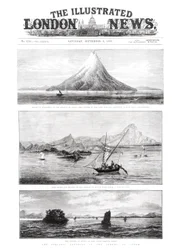 Die Insel Krakatoa, Titelseite der Illustrated London News, 8. September 1883
