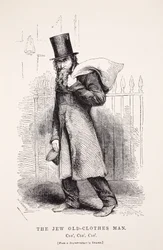 Der jüdische Altkleiderhändler, nach einem Daguerreotypie von Richard Beard, Illustration aus London Labour and London Poor von Henry Mayhew, veröffentlicht 1862