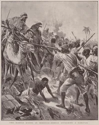 Der Aufstand der Kabyle in Marokko, Rebellen greifen eine Karawane an