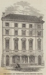 Die London und Westminster Bank, Holborn Filiale (Stich)