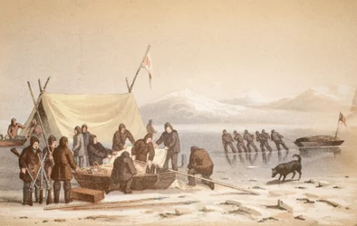 Das Treffen im Wellington Channel, 14. Juni 1851, Illustration aus Voyage to Baffins Bay and Barrow Straits...