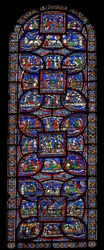 Das Wunderfenster, das verschiedene Heilungsgeschichten darstellt