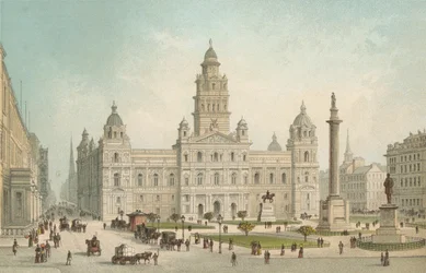 Die neuen städtischen Gebäude, George Square - Glasgow
