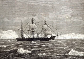 Die Nordpolexpedition: Die Alert hisst die Farben zu Ehren der höchsten Breite, die jemals von einem Schiff erreicht wurde, aus 