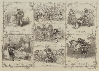 Die Pantomimen (Gravur)