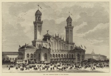 Das Pariser Ausstellungsgebäude am Trocadero