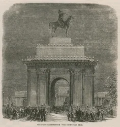 Die Friedensilluminationen am Green Park Arch