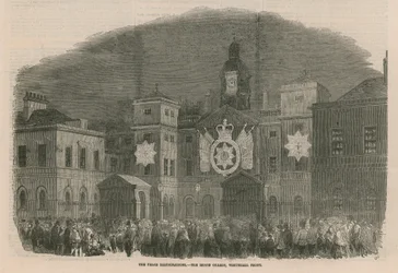 Die Friedensilluminationen bei den Horse Guards