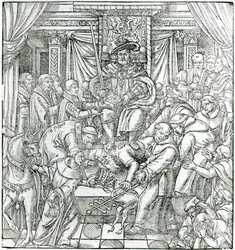Der Papst von König Heinrich VIII. unterdrückt, 1534