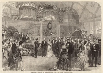 Der Prinz von Wales bei der telegraphischen Soiree von Mr. Pender