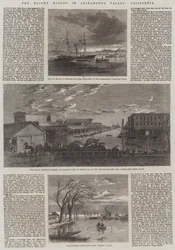 Die jüngsten Überschwemmungen im Sacramento Valley, Kalifornien
