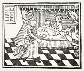 Die Bedeutung von Träumen, Illustration aus Chap-books of the Eighteenth Century von John Ashton, veröffentlicht 1882