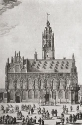 Das Stadhuis, Middelburg, wie es im 16. Jahrhundert war, aus 