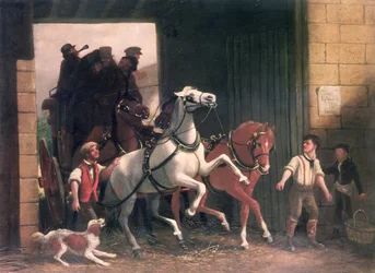 Die Bühne kommt an, ca. 1830