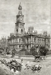Das Rathaus, Sydney, ca. 1880, aus 